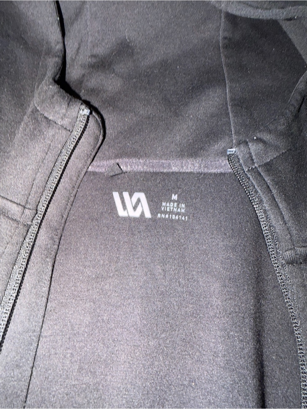 VRST Black Hooded Jacket with White Logo